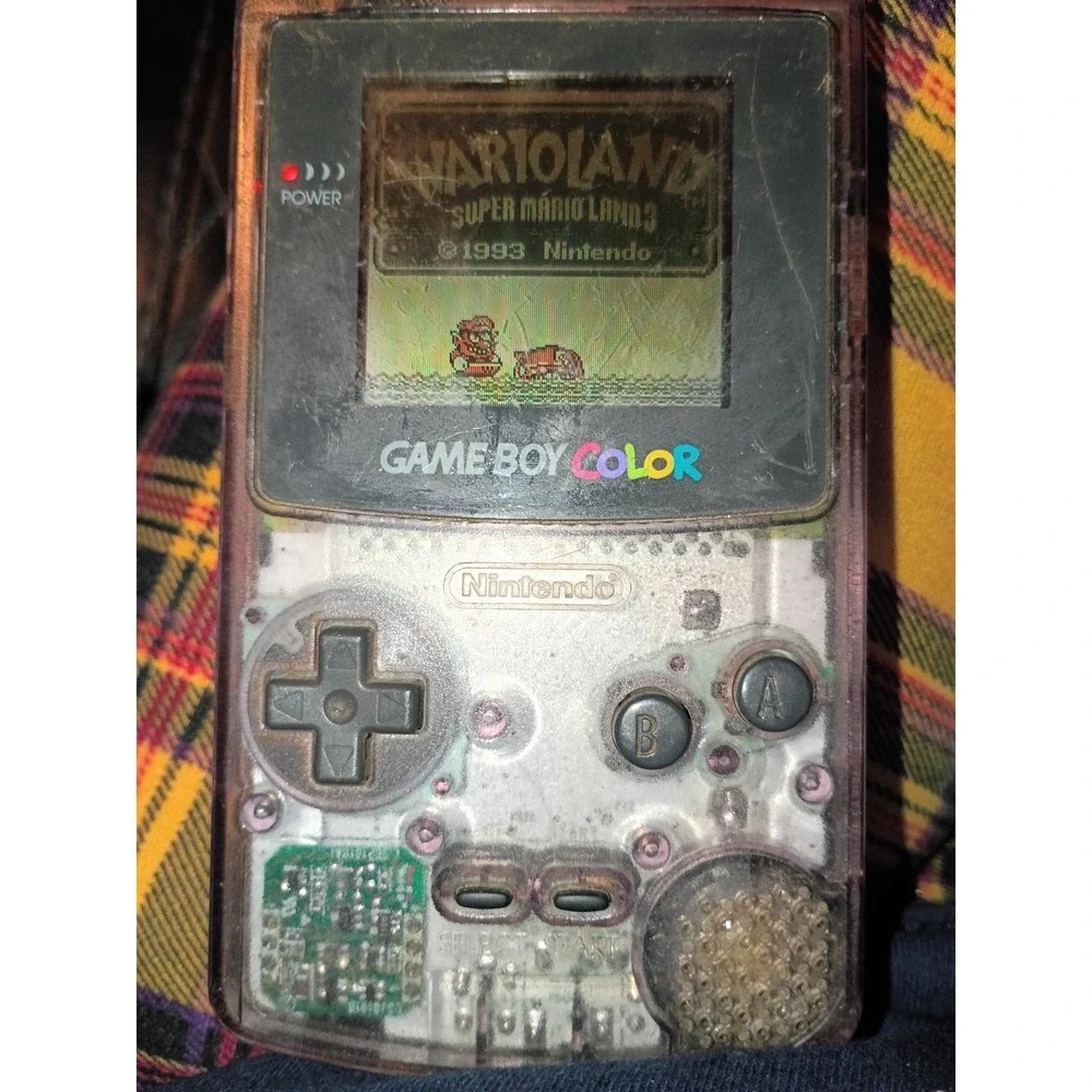 Nintendo Game Boy Color (Cgb-001) Atomic Purple With Super Mario Land: 3 Game...